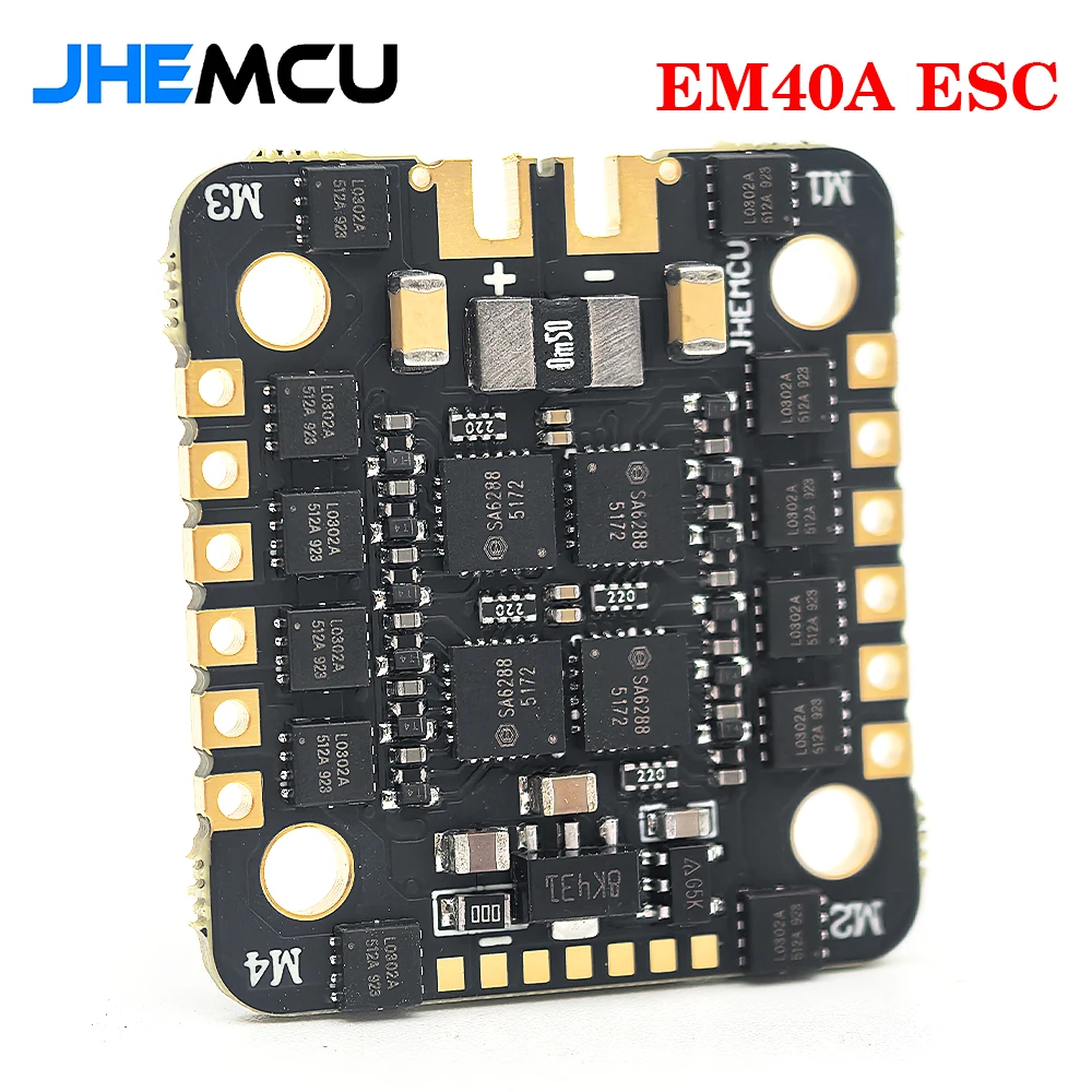 

JHEMCU EM40A 40A Bluejay 4in1 Brushless ESC 2-6S DShot600 Hole Distance 20mm / M3 for RC FPV Racing Drone Quadcopter parts