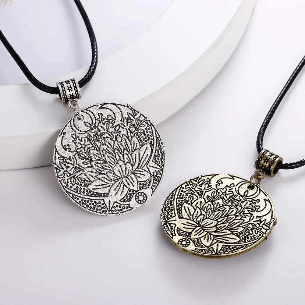 4 Styles DIY Handmade Viking Mandala Lotus Flower Pendants for Necklace Designer Charms For Jewelry Making Findings