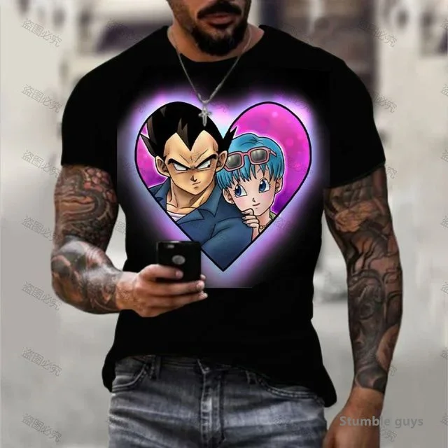 2026 Sommer Herren 2026 Trendige Anime-Kleidung Dragon Ball Goku Kakarot Vegeta T-Shirt
