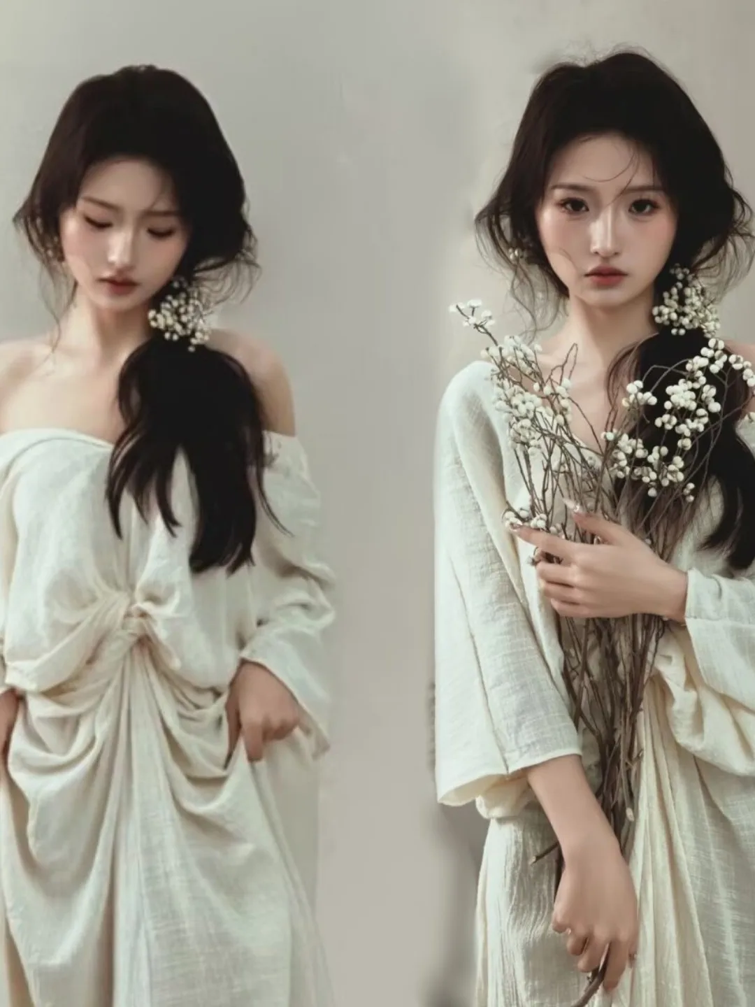 

Fashionable Vintage Chinese Style Photography Costume Cold Tone High-End Feeling Studio New Arrival Women's Traditional Clothing