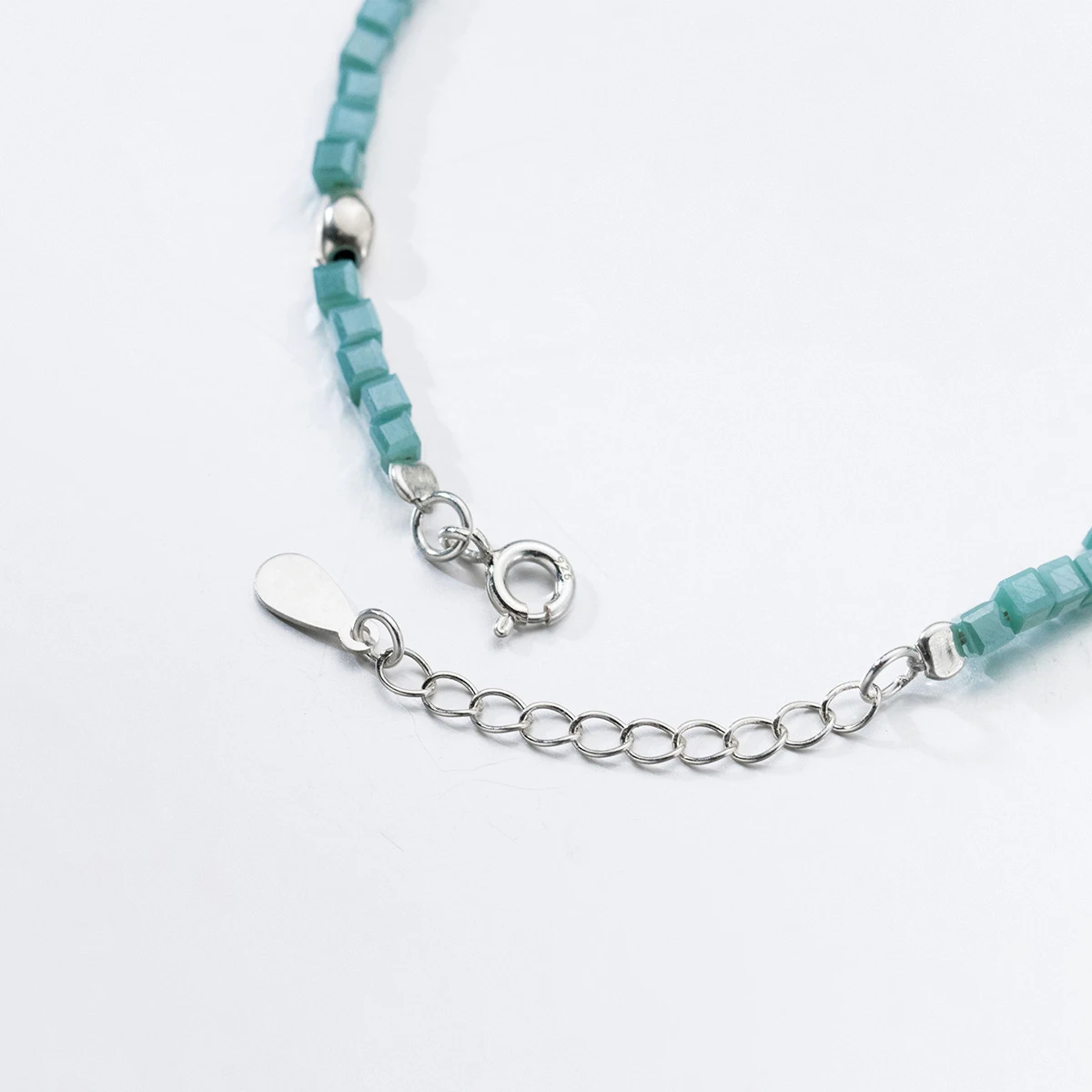 Modian Genuine 925 Sterling Silver Green Crystal Gift Square Adjustable Bracelet For Women Elegant Luxury Fine Party Jewelry