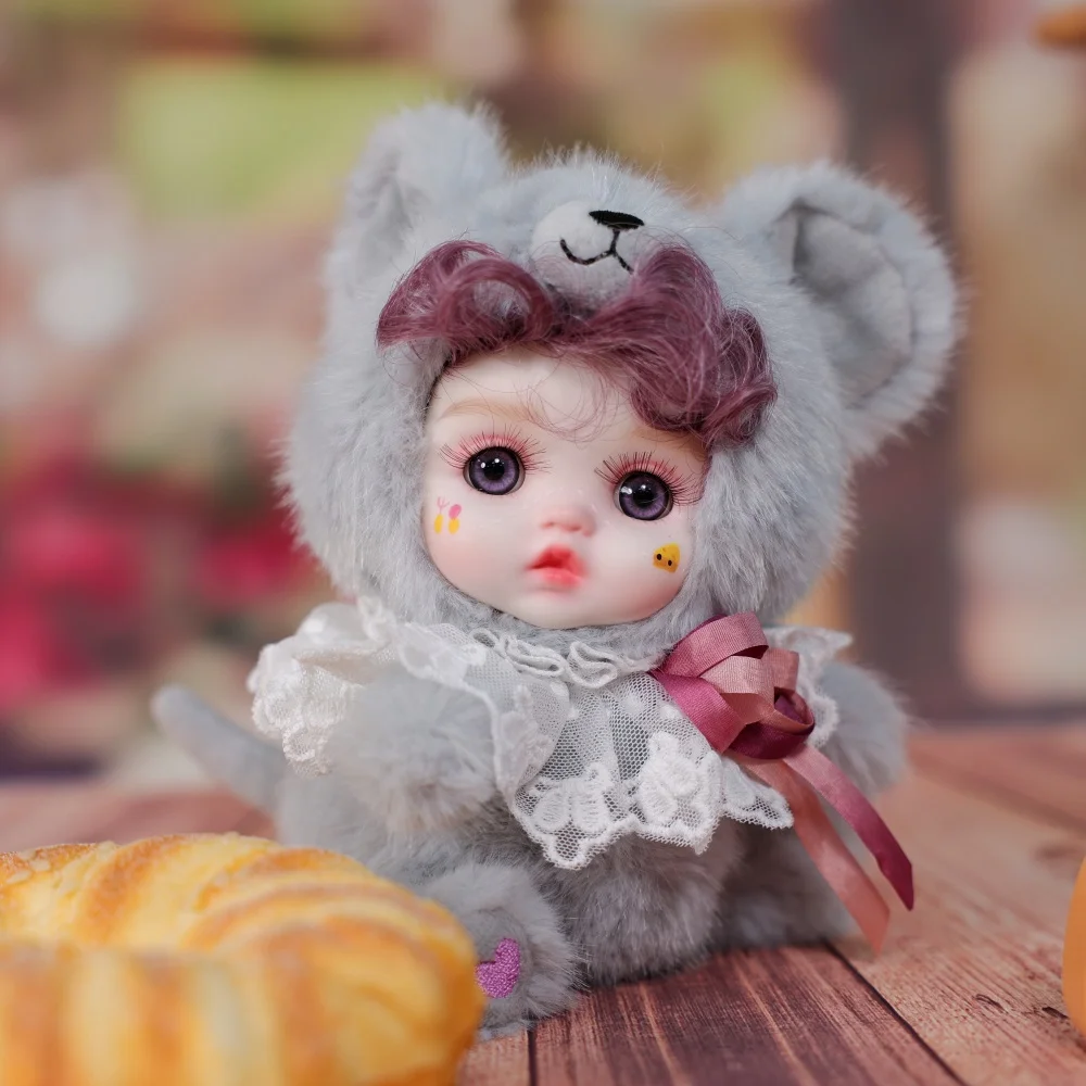 Cloveray Original 8 pouces Super mignon poupée en porcelaine Kawaii céramique visage corps en peluche poupée de haute qualité à la main collecte Art cadeau