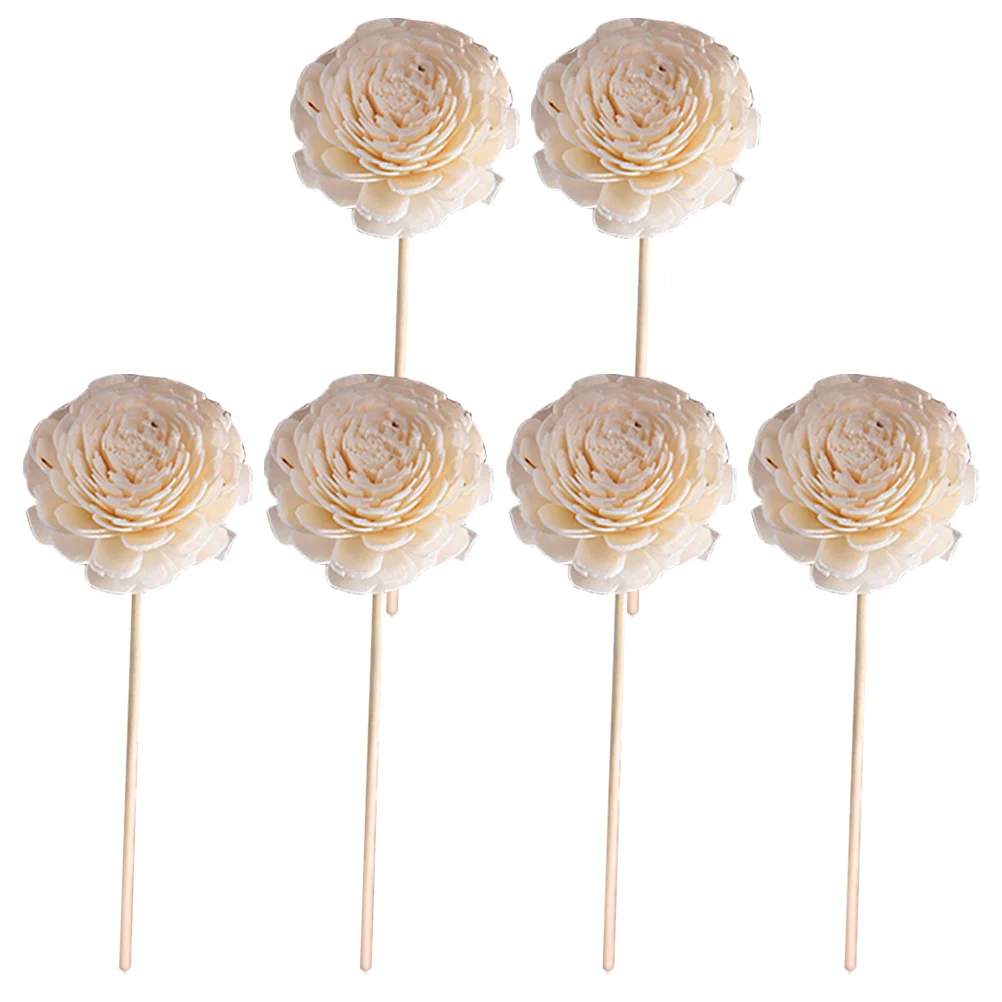 6 Pcs Rattan Dried Flowers Diffuser Sticks Aroma Wands Aromatherapy Machine Pole Oil