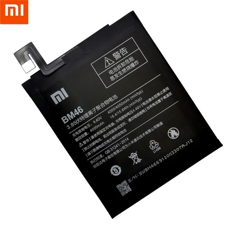 BM46 Real 4050mAh Bateria para Xiaomi Redmi Note 3 Pro, 100% Original, transporte rápido, transporte rápido, anos de alta qualidade