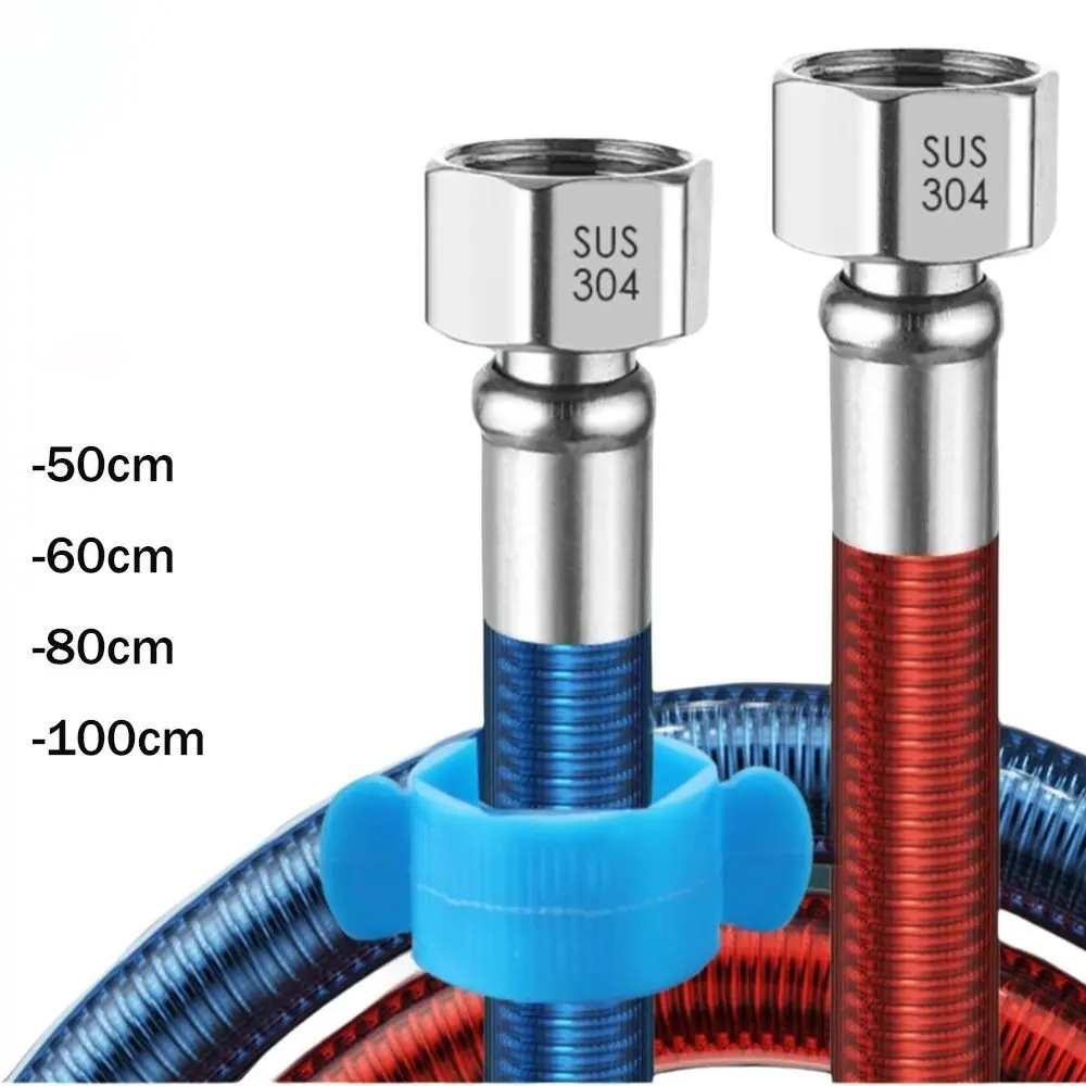 خرطوم رأس دش محمول مرن أنبوب مموج من الفولاذ المقاوم للصدأ أنبوب تمديد مضاد لللف بالضغط العالي #6