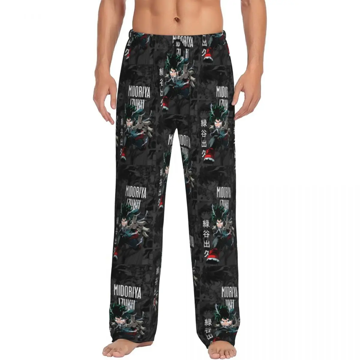 

Print Men's My H-Heros Academias Pajama Pants Dekus Anime Graphic Japanese Style Sleepwear Sleep Lounge Bottoms with Pockets