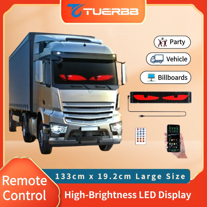 

TUERBB K16-3 Bluetooth Programmable LED Flexible Screen For Cars And Trucks - Customizable Animation Display With IP65 Rating