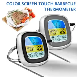 Oven Thermometer Kitchen Thermometer Core Temperature Probe Digital Alarm Meat Thermometer LCD Digital Food Cooking Thermometer