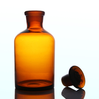 30ml60ml 125ml 250ml 500ml 1000ml 2500ml Brown Glass Narrow Mouth Bottle With Stooper Lab Chemistry Glassware Teaching