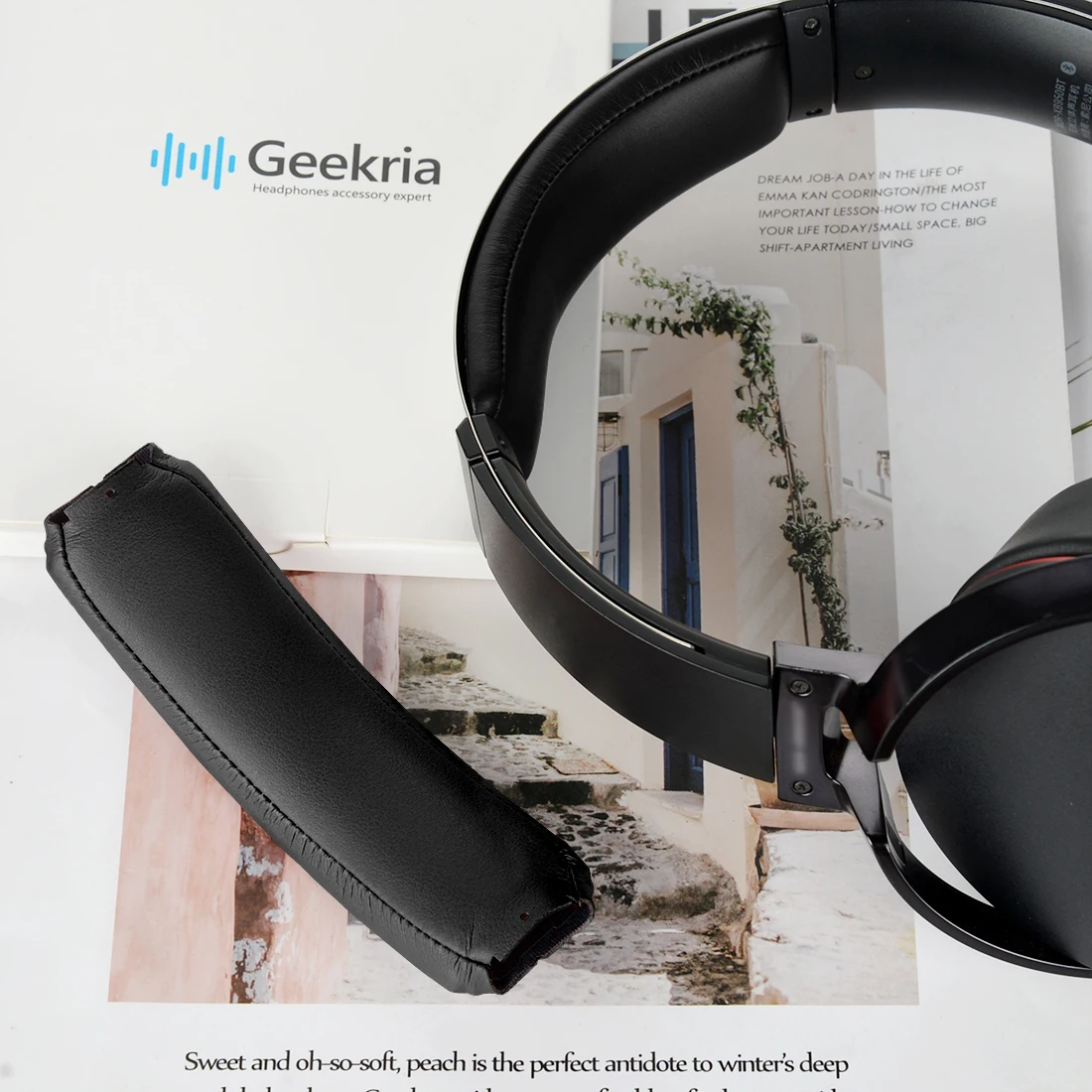 Протеиновая кожаная накладка на голову Geekria, совместимая с заменяемым ремешком для наушников SONY MDR-XB950BT MDR-XB950N1