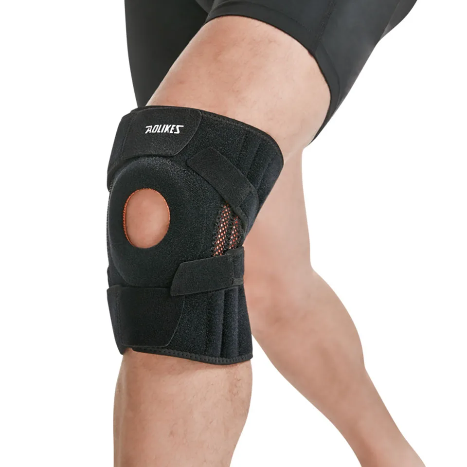 AOLIKES 1 Pair Knee Braces with Side Stabilizers for Knee Pain,Patella Knee Support for Men and Women - Running,Cylcing,Climbing