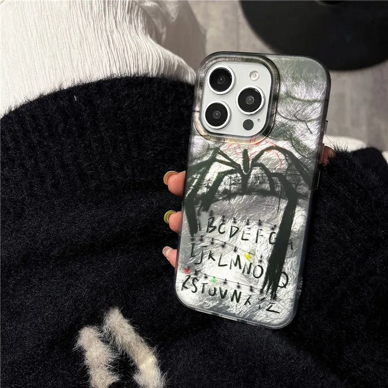 Stranger Things Phone Case for iPhone 13 14 15 16 Pro Max Matte Cthulhu terror cover for iphone14pro,15pro,16pro Back Cases