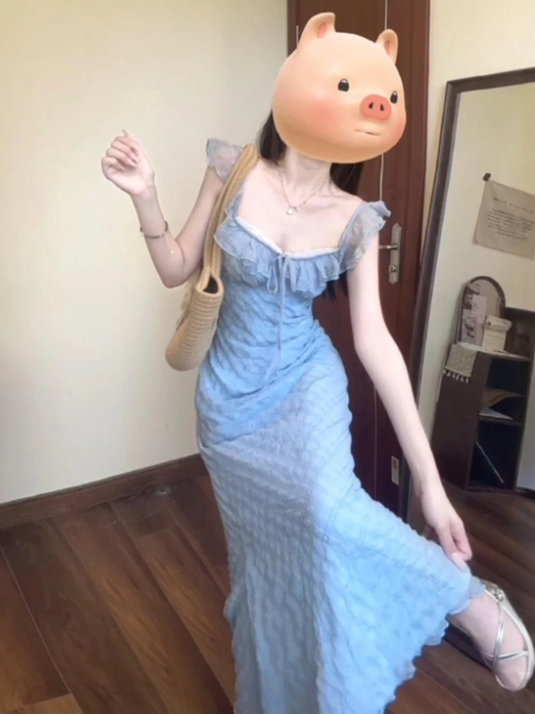 

Ele Spring Long Dr Women's Slim Fit Strapl Gown Cotton Soft Sle Unique Beautiful Ci Commute Date Busin Par