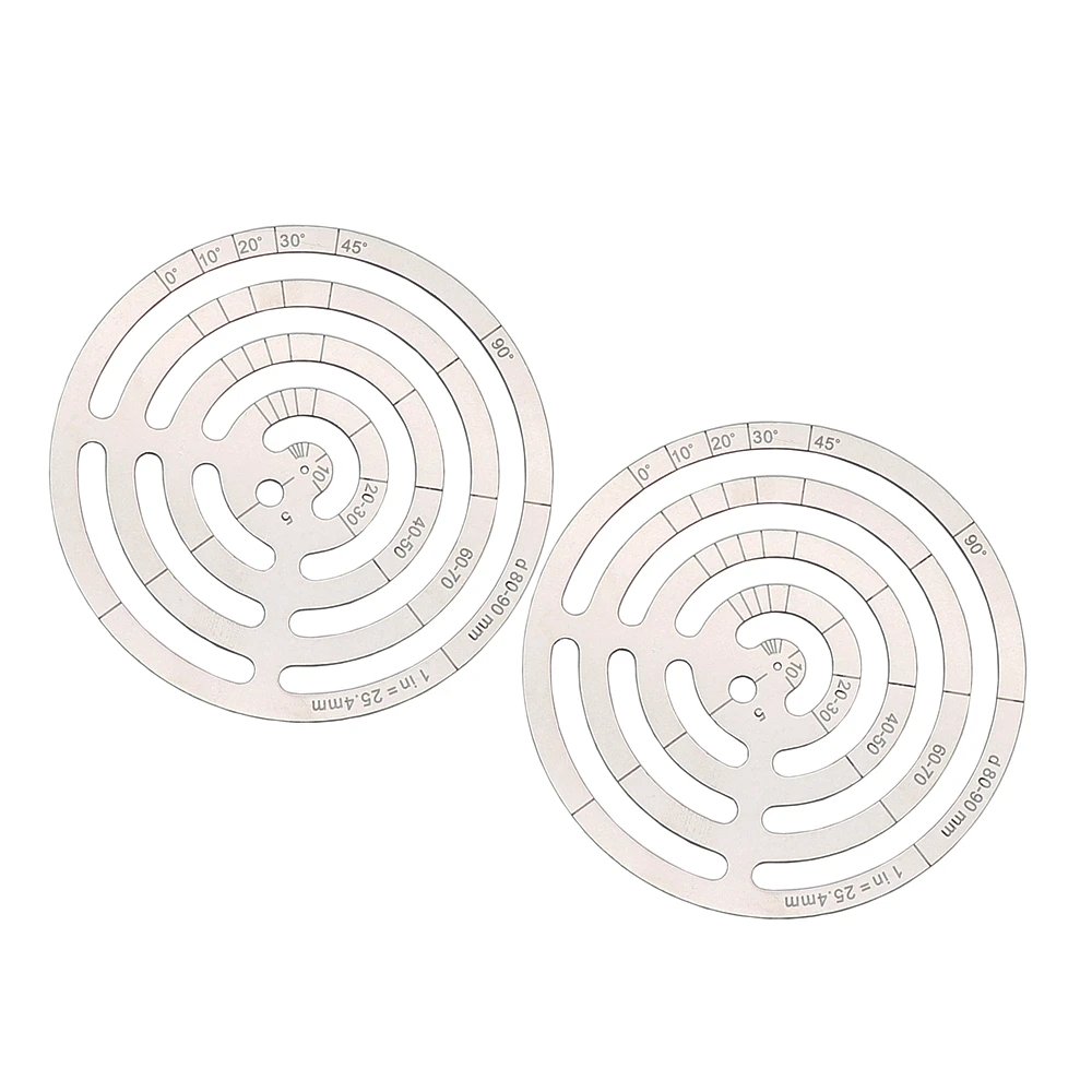 

1PCS Round Ruler Stencil Template Stainless Steel Measuring Tool For Leather Craft Round Ruler Template Leather Cutting Ruler