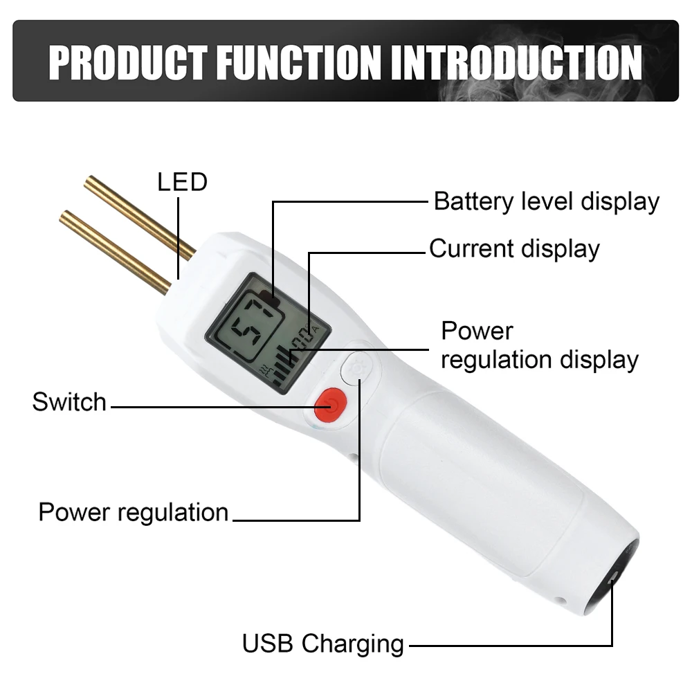 500W Plastic Welder 3 Speed Heat Adjustable Power LED Display USB Charging Wireless Handheld Welding Equipment Welding Torch