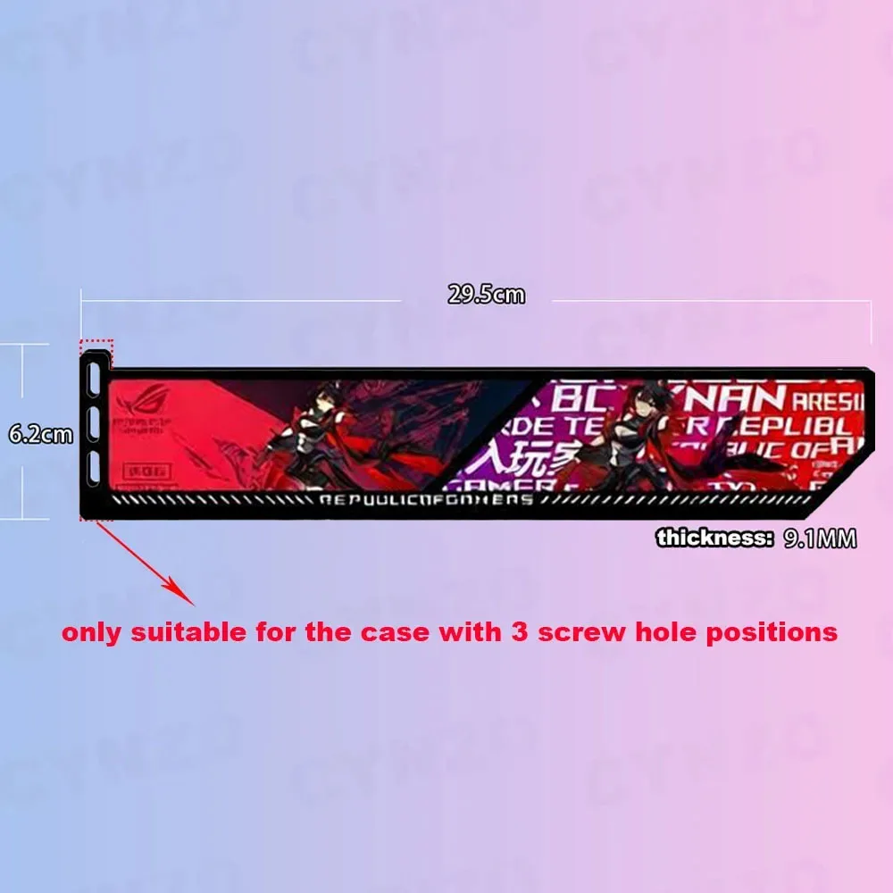 Customize RGB VGA Holder 5V/12V,5090 5080 Graphic Card Bracket,Gaming Cabinet Decorate Colorful Animation VGA Support AURA SYNC view 3