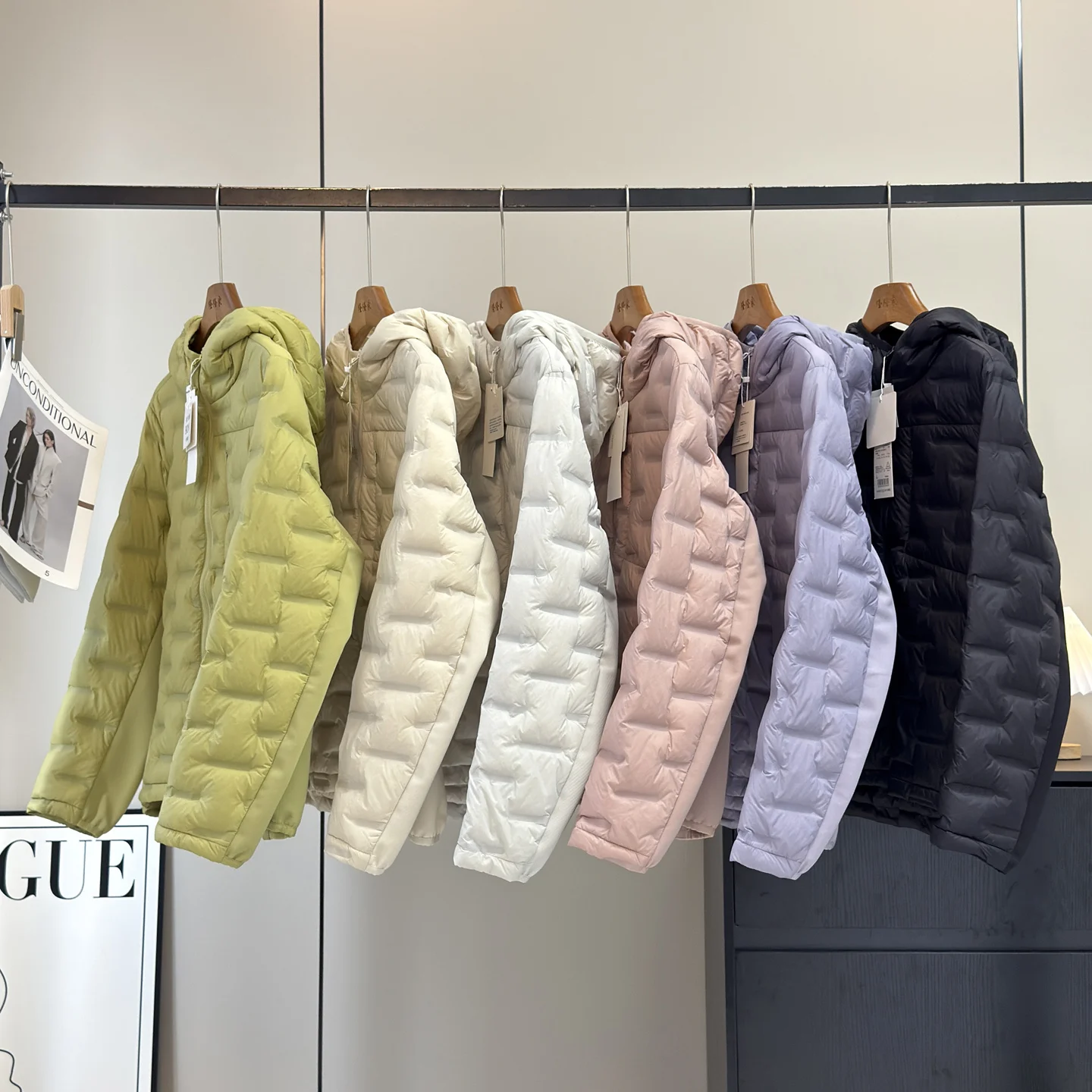 Cappotto invernale leggero e caldo in piuma Duet con cappuccio Capispalla casual Sl incollato Cappotto invernale con imbottitura al 90% di piume bianche Du