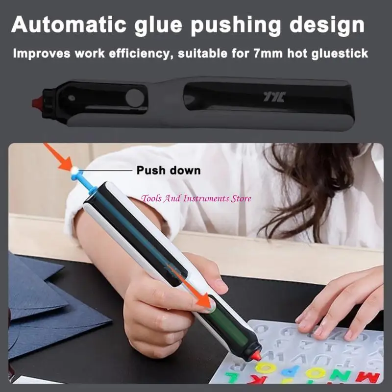 Portable Hot Glues Applicator Battery Powered Handheld Adhesive Glues Guns for Home DIY Projects 7mm Compatible C7AC