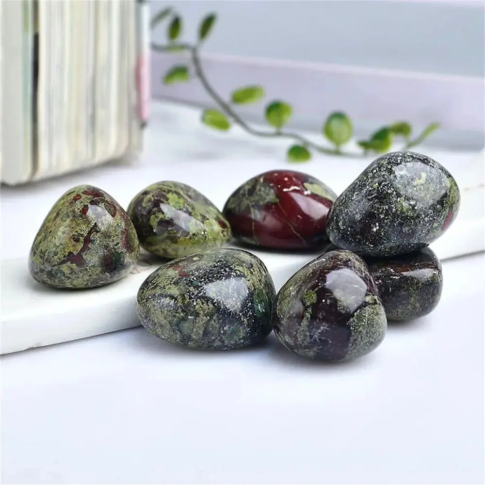 

Random Natural Irregular Dragon Tumbled Bloodstone Stone Rough Crystal Healing Energy Gemstones Mineral Specimen Home Decor