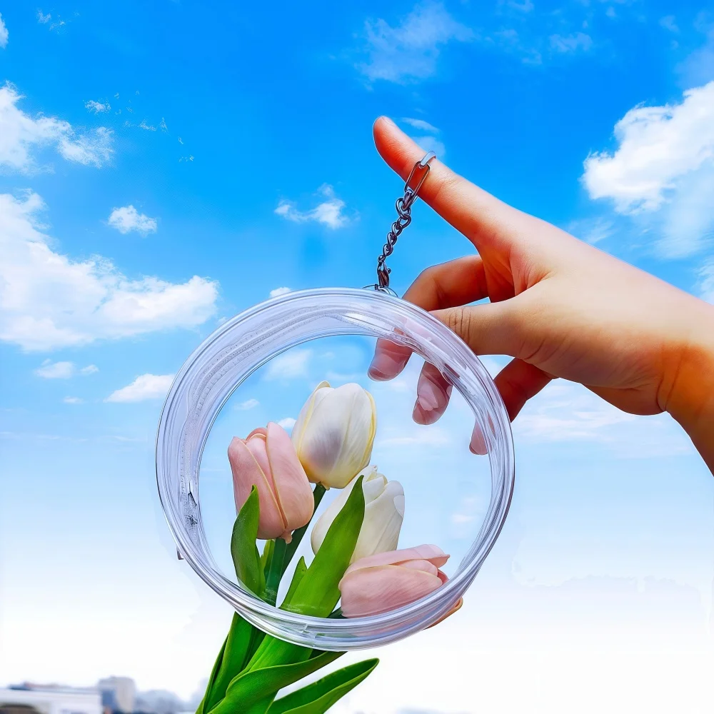 10cm Cotton Doll Protector Bag Transparent Scratch Resistant Portable Carrier with Hanging Hook for Plush Soft Dolls Best Gift