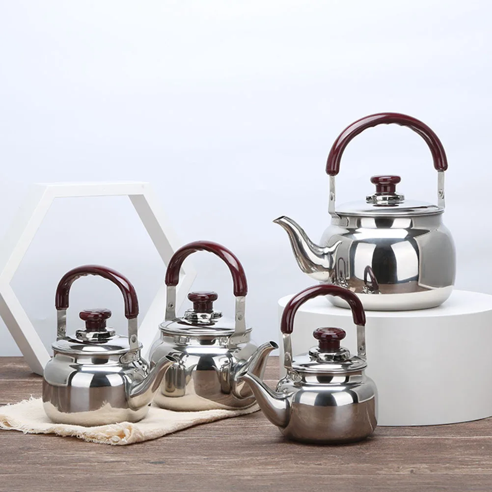 

Portable Stovetop Kettle Stainless Steel Anti-Scalding Handle Efficient Boiling Suitable Various Stoves Great Kitchen