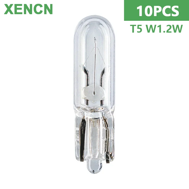 10 pcs XENCN T5 W1.2W Car Interior Light Standard Tail Lamps Stop Light OEM Auto Door Bulb 12V 1.2W 2721 Original