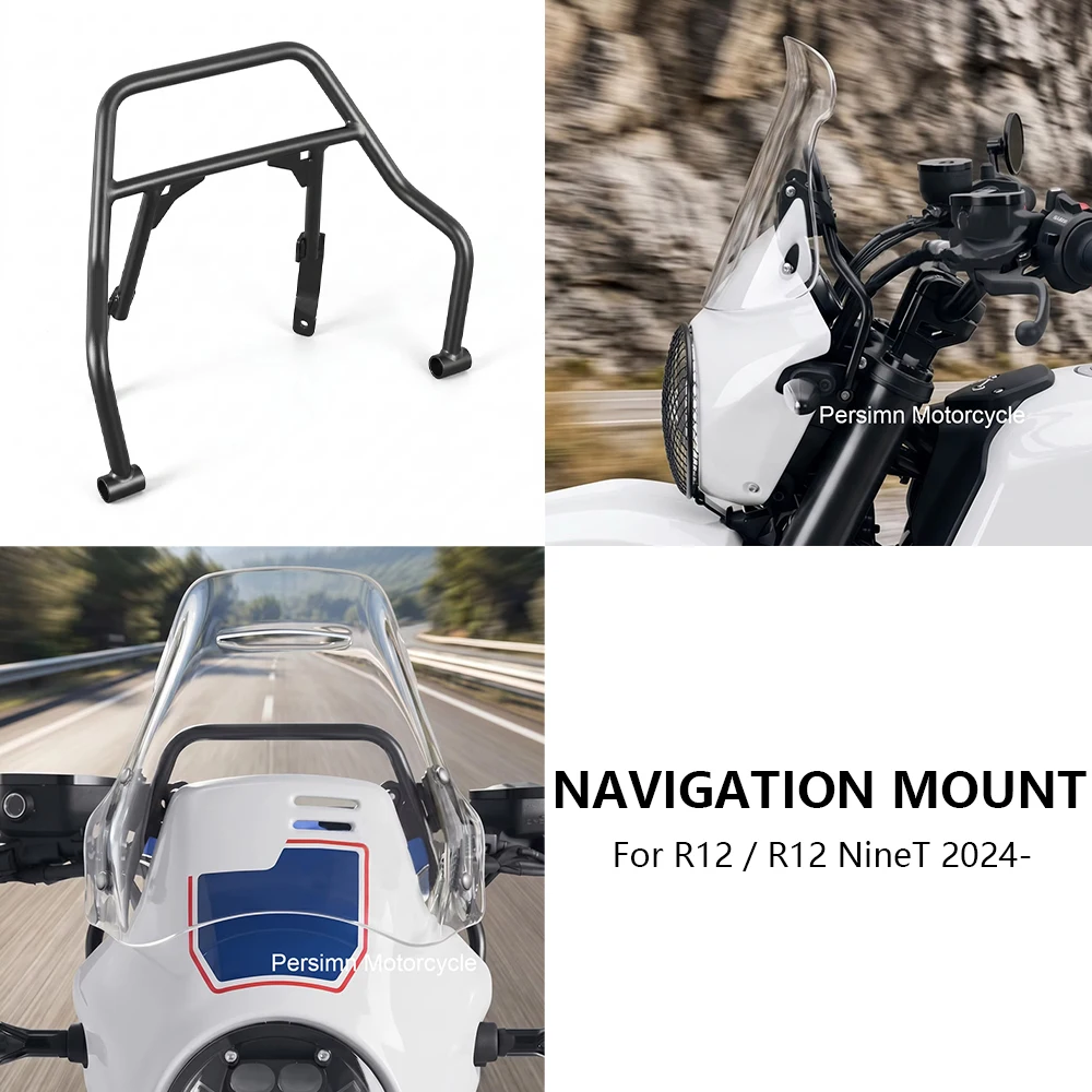 new-for-bmw-r12-ninet-r12g-r12s-2024-motorcycle-accessories-front-gps-phone-navigation-bracket-mount-expansion-stand-black-kits