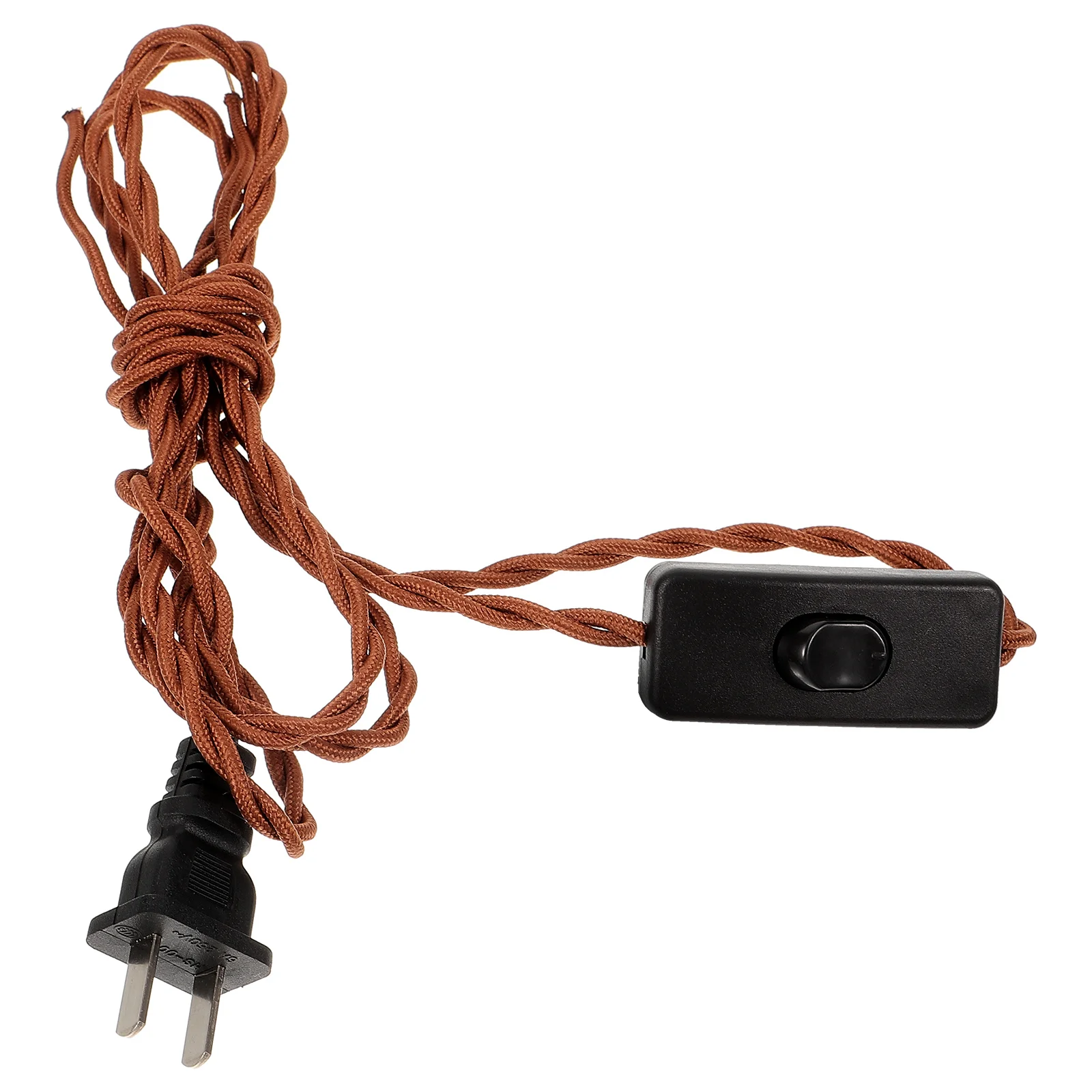 Retro cuerda de cáñamo enchufe de luz interruptor de cable lámpara colgante alambre enchufe de cobre trenzado Vintage estilo Industrial iluminación del hogar
