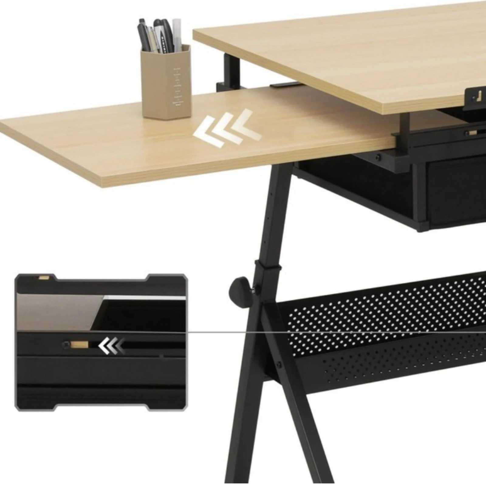 Drafting Table Versatile Drafting Table with Drawers Art Desk with Drawers Ergonomic Painting Desk with Storage Sturdy