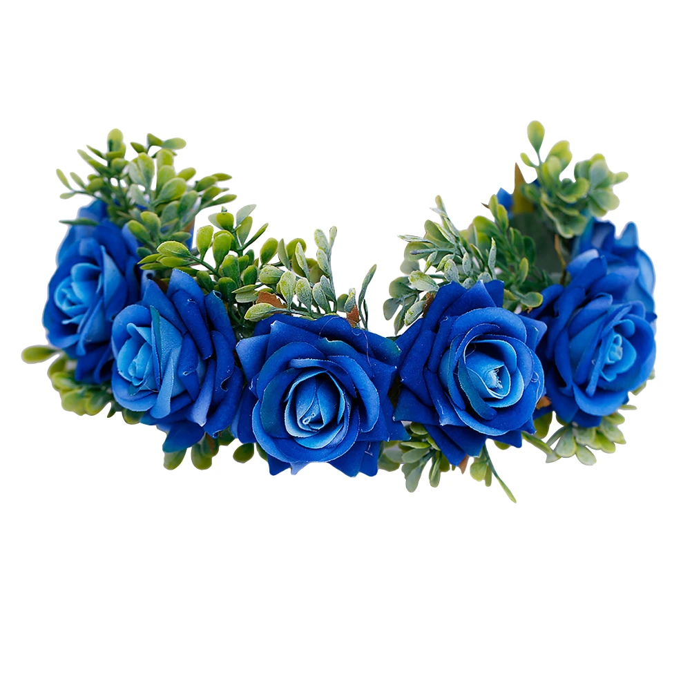 

1pc Flower Headband Bridal Hair Hoop Wedding Party Accessories Lightweight Comfortable Selfie Photo Props Bridesmaid Tiara