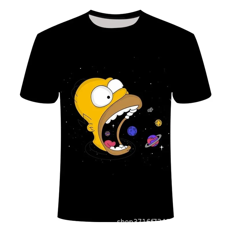 

Disney Simpsons T-shirt Men's and Women's Star Wars 3D Printed Children's Top Sports and Leisure Summer Collection