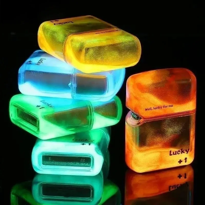Zp Flowing Sand Luminous Lighter, Creative Grinding Wheel Lighter, Cigarette Accessories, Men's Gift