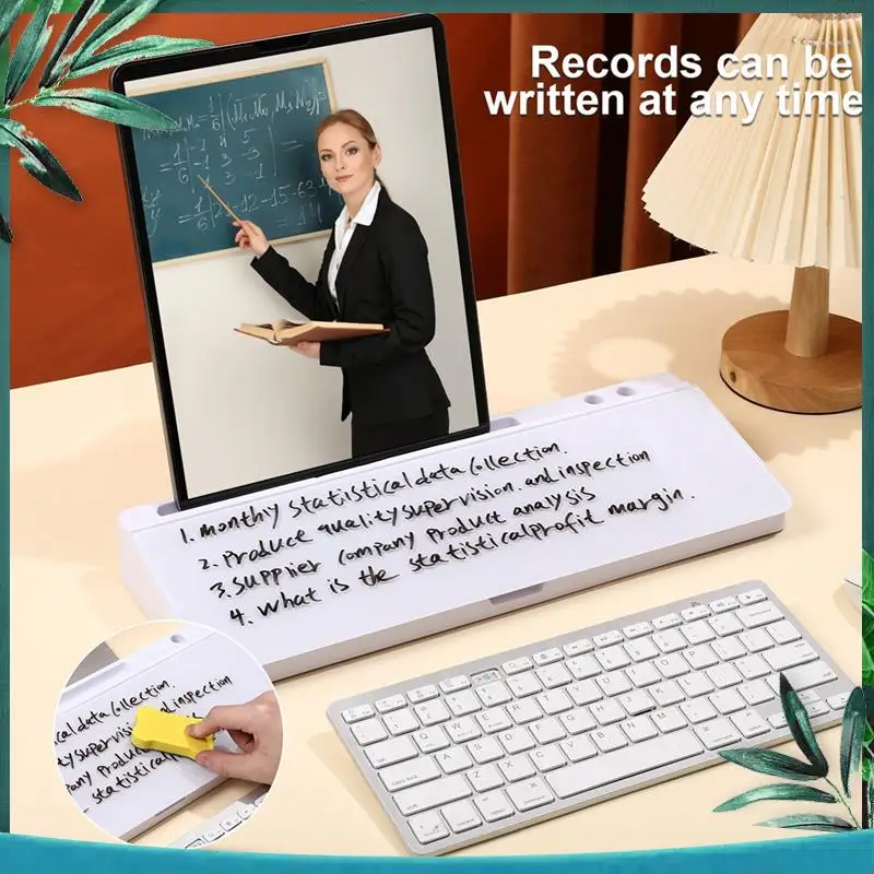 (NEW) Whiteboard Weekly White Board Calendar Desk Organizers With Computer Keyboard Stand With Drawer, For Office, Home