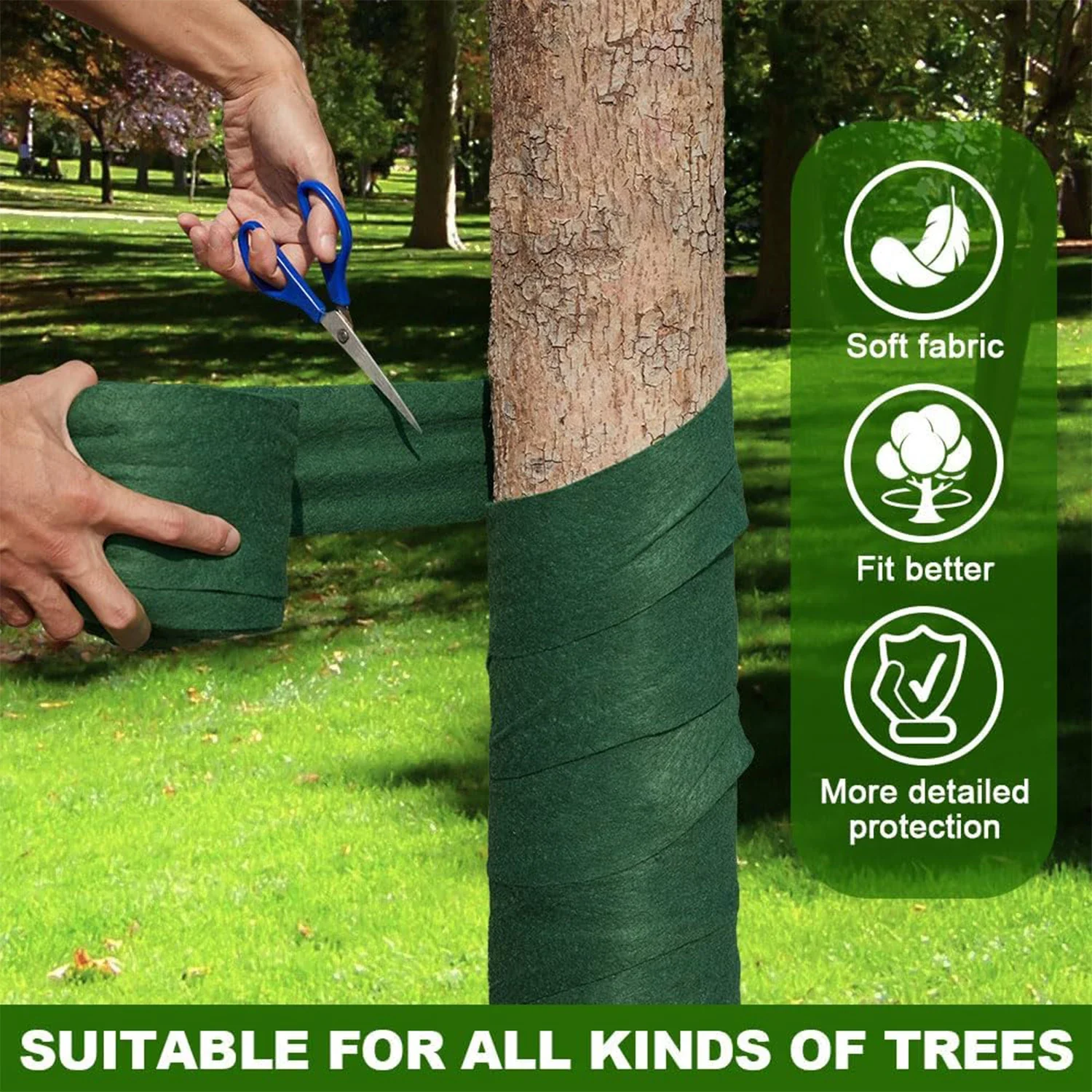 3-layer thickening Tree Trunk Protector Wrap, Winter-proof Protector Wrap Plants Bandage Packing,Warm Keeping and Moisturizing