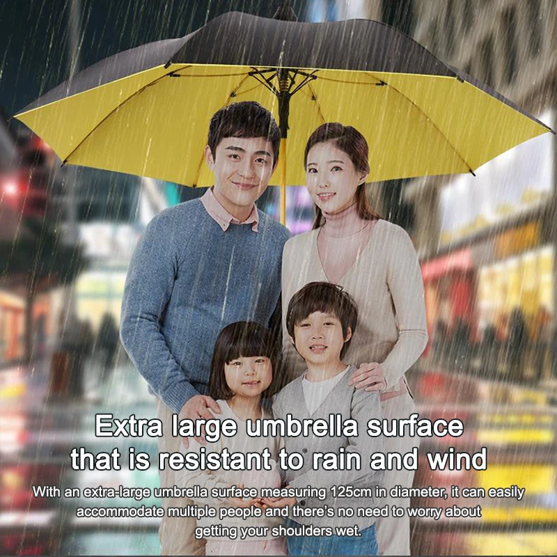 Light Luxury Waterproof Umbrella Automatic Golf Umbrella Long Handle Vinyl Fiber Umbrella