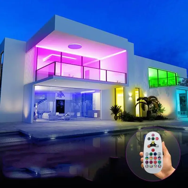 Xiaomi mijia สมาร์ทโคมไฟเพดาน RGBCW สี Dimming และปรับสีสมาร์ท RF รีโมทคอนโทรลห้องนอน LED วงกลม