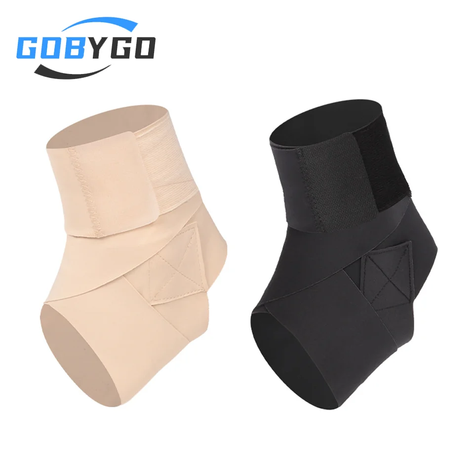 GOBYGO 1 adet ultra ince yüksek elastik ayak bileği sarar el bileği desteği erkek kadın çocuk ayarlanabilir sıkıştırma spor ayak bileği kollu