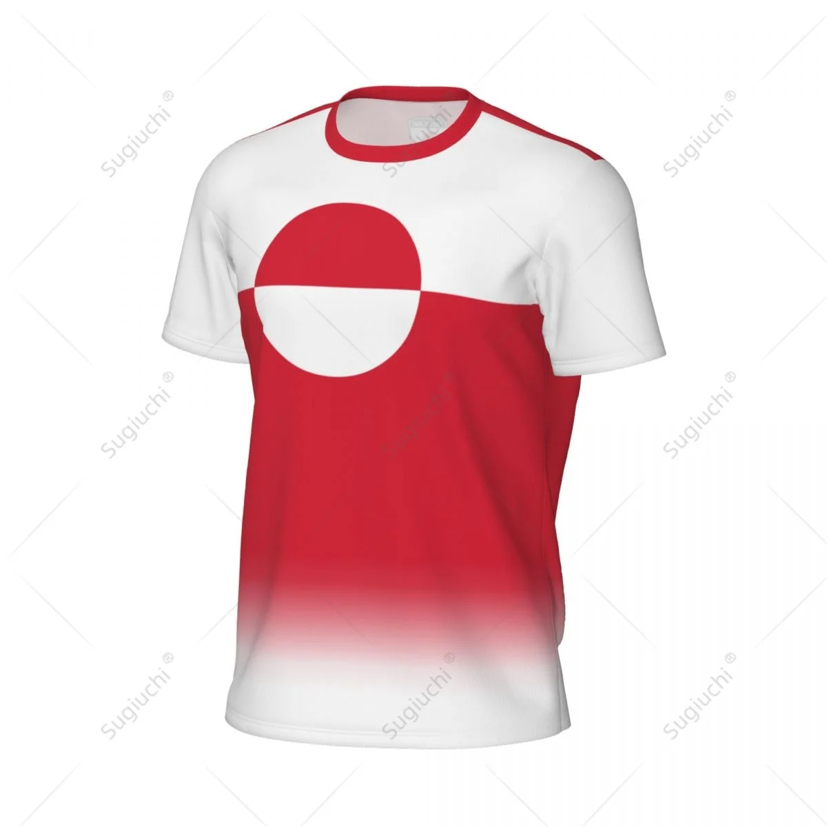 Camiseta de malla deportiva con estampado 3D personalizado, ropa con bandera de Greenland para correr, fútbol, tenis, fútbol y Fitness