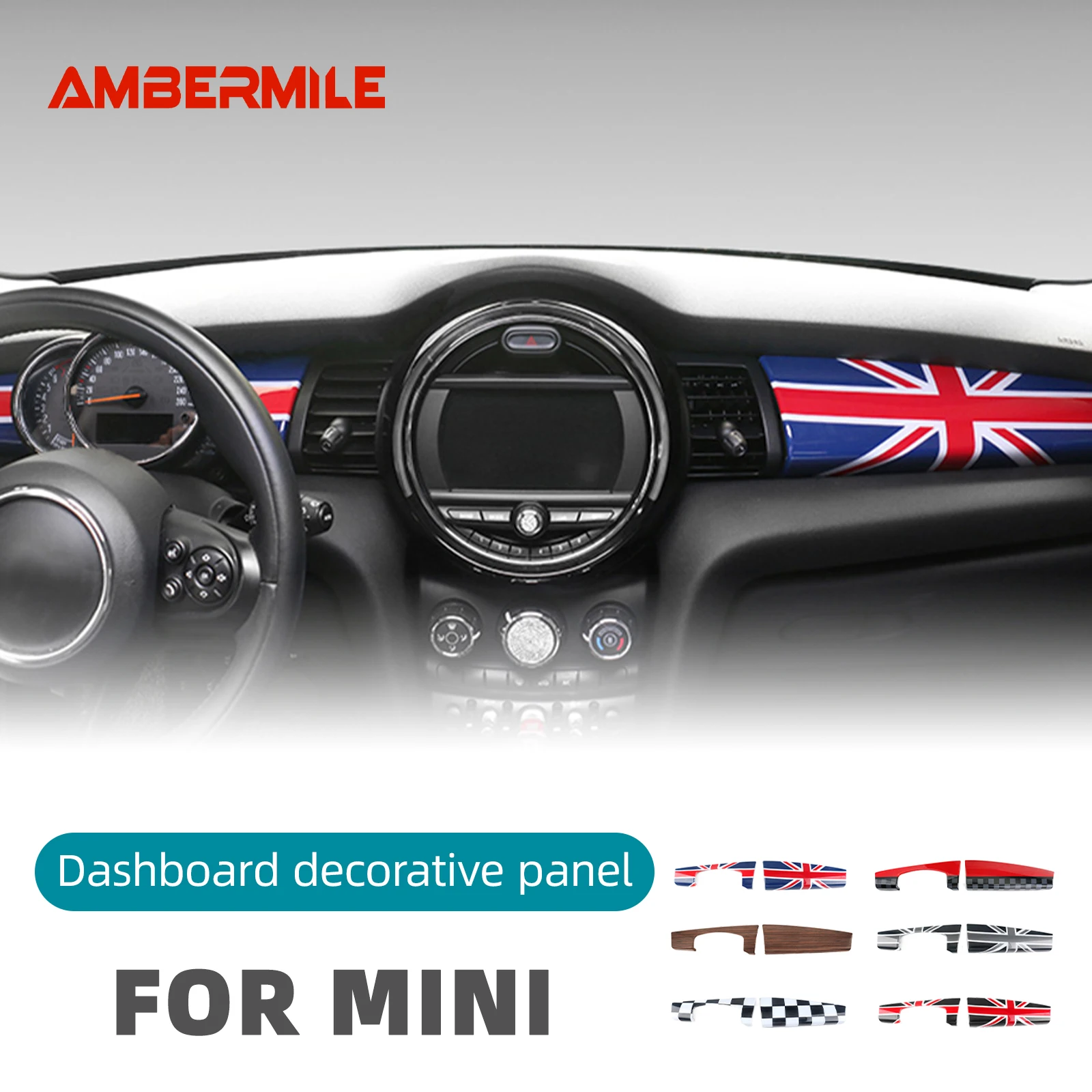 

Sticker For Mini Cooper Convertible F55 F56 F57 Hatchback 2015-2020 Car Dashboard Trim Panel Cover Case Interior Case Accessory