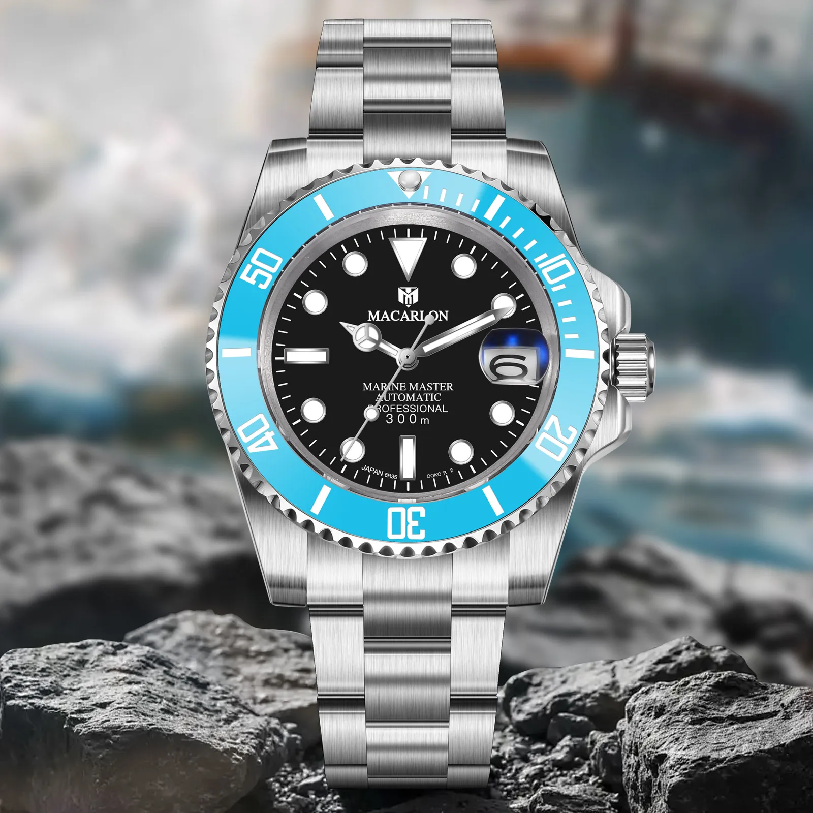 

Новые механические часы MACARLON Design 41 мм для мужчин, с сапфировым стеклом, светящимися элементами, из нержавеющей стали, водонепроницаемые, с китайским автоматическим механизмом NH35, ТОП-модель
