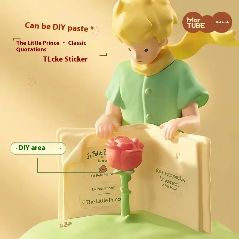 Martube The Little Prince Rose Music Box Rotating Creative Boyfriend Girlfriend Bestie Birthday Valenti Gift Romantic Desk Decor