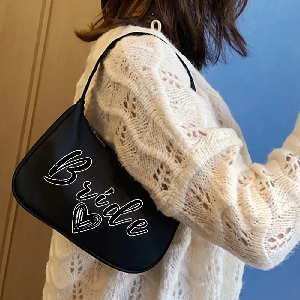 2024 Women's Handbags Underarm Bag Casual Women Shoulder Hobos Bags Female Armpit Commuter Clutch Bride Pattern Series