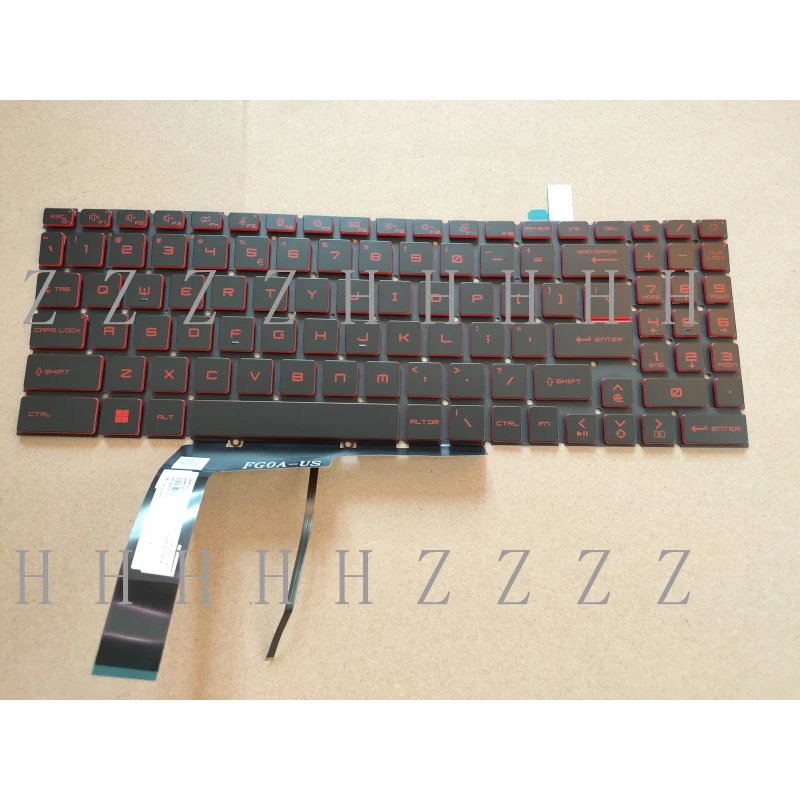

Новая клавиатура для MSI GF76 MS-17L1 MS-17L2 MS-17L3/17L, красная, с черной подсветкой
