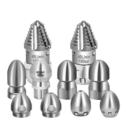 G1/2 M3/8 M22 Hochdruck Reinigung Maschine Auto Waschen Düse Kanalisation Bagger Kopf Wasser Maus Pipeline Reinigung düse Kopf