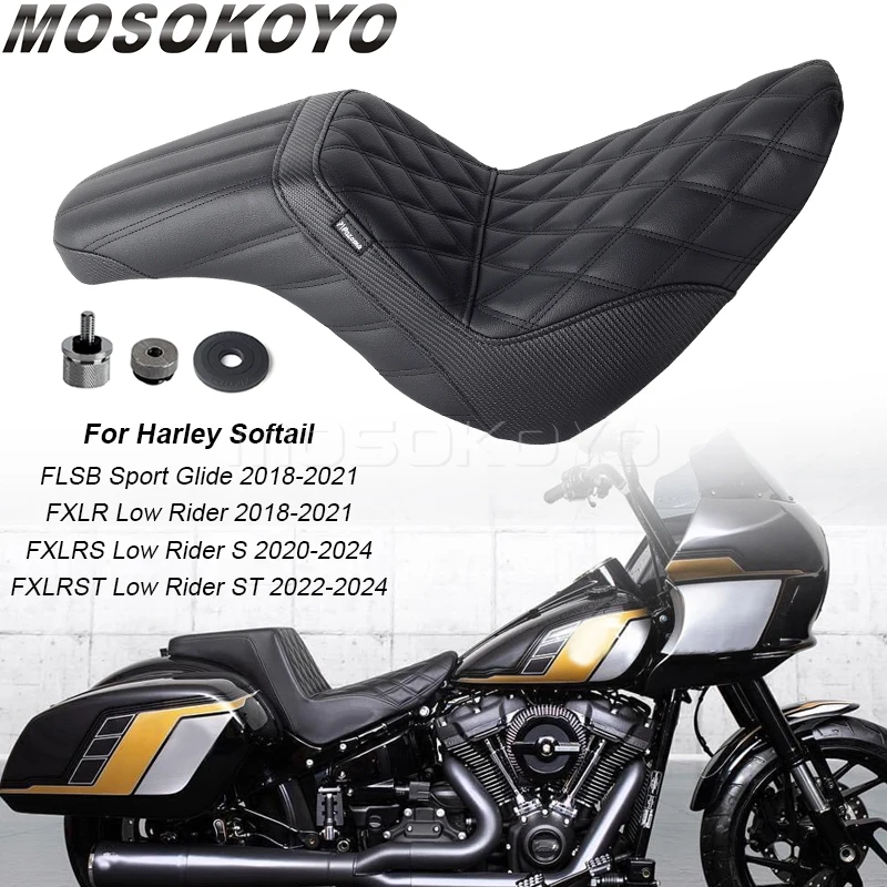 

Driver & Passenger 2-Up Seat Driver Rider Passenger Seats For Harley Softail FLSB FXLR FXLRS FXLRST 18-25 Motorcycle Accessories