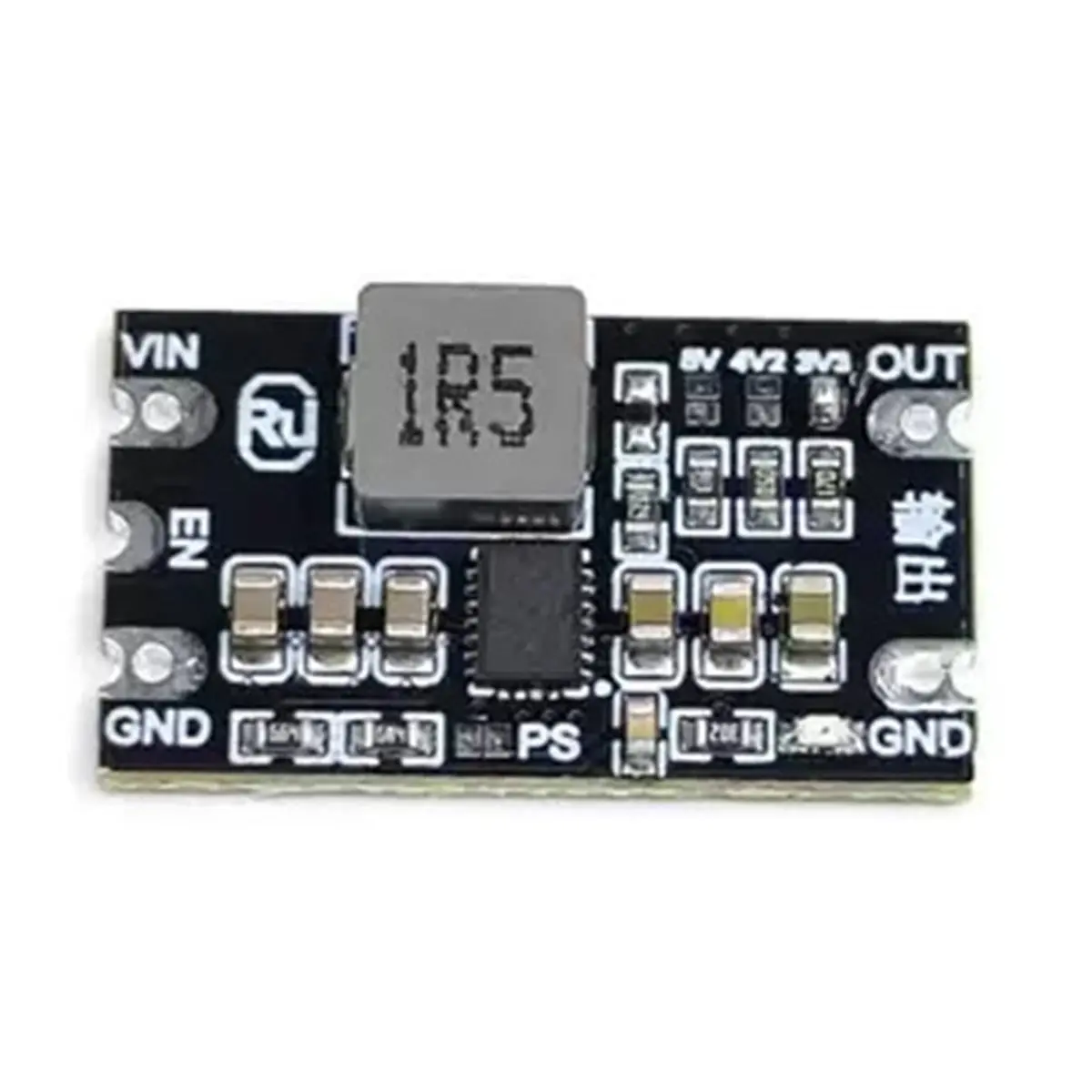 #97P 3Pcs DC-DC Buck Boost 1.8-5.5V to 3.3/4.2/5V 3A Module,Buck and Boost Module,(Black)