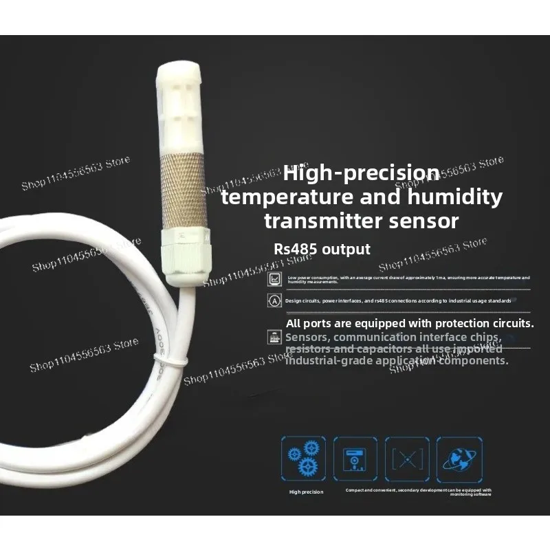 

Temperature and humidity sensor transmitter RS485 collector module modbus real-time monitoring waterproof dustproof