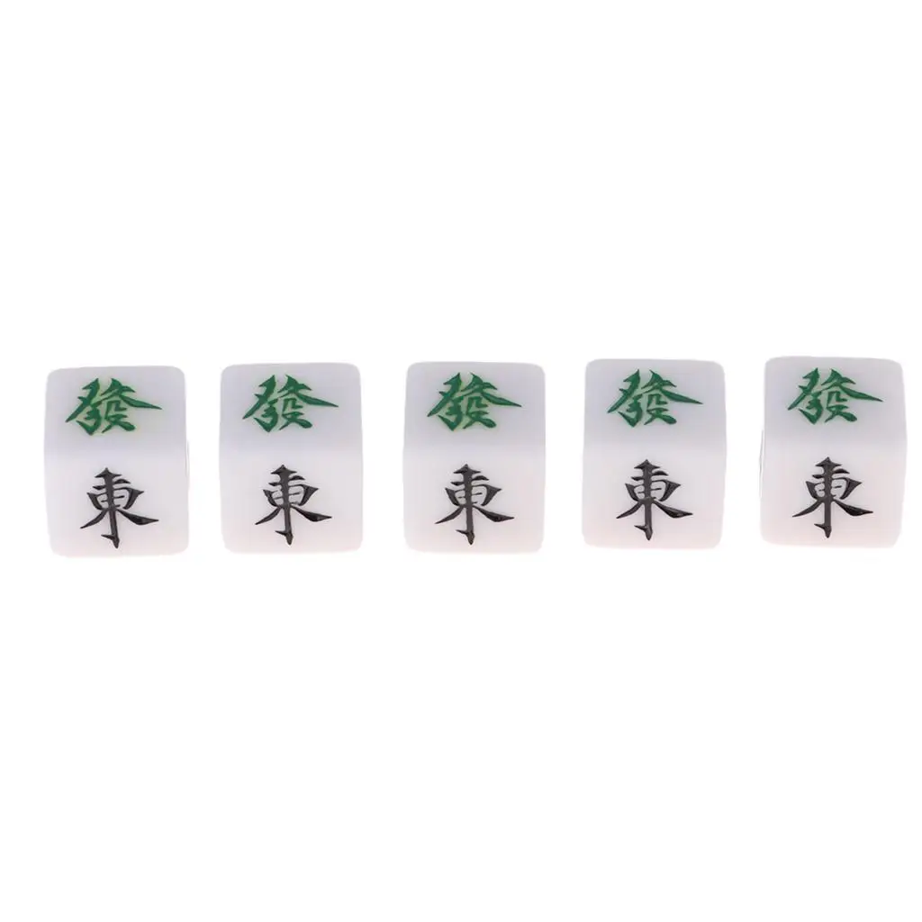 Dados de Mahjong de 5 uds., dados de dirección del viento del Sur, Oeste del Norte, juego de Casino familiar