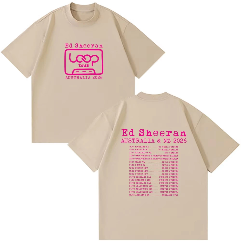 Ed sheeran loop tour austrália e nova zelândia 2026 tour merch