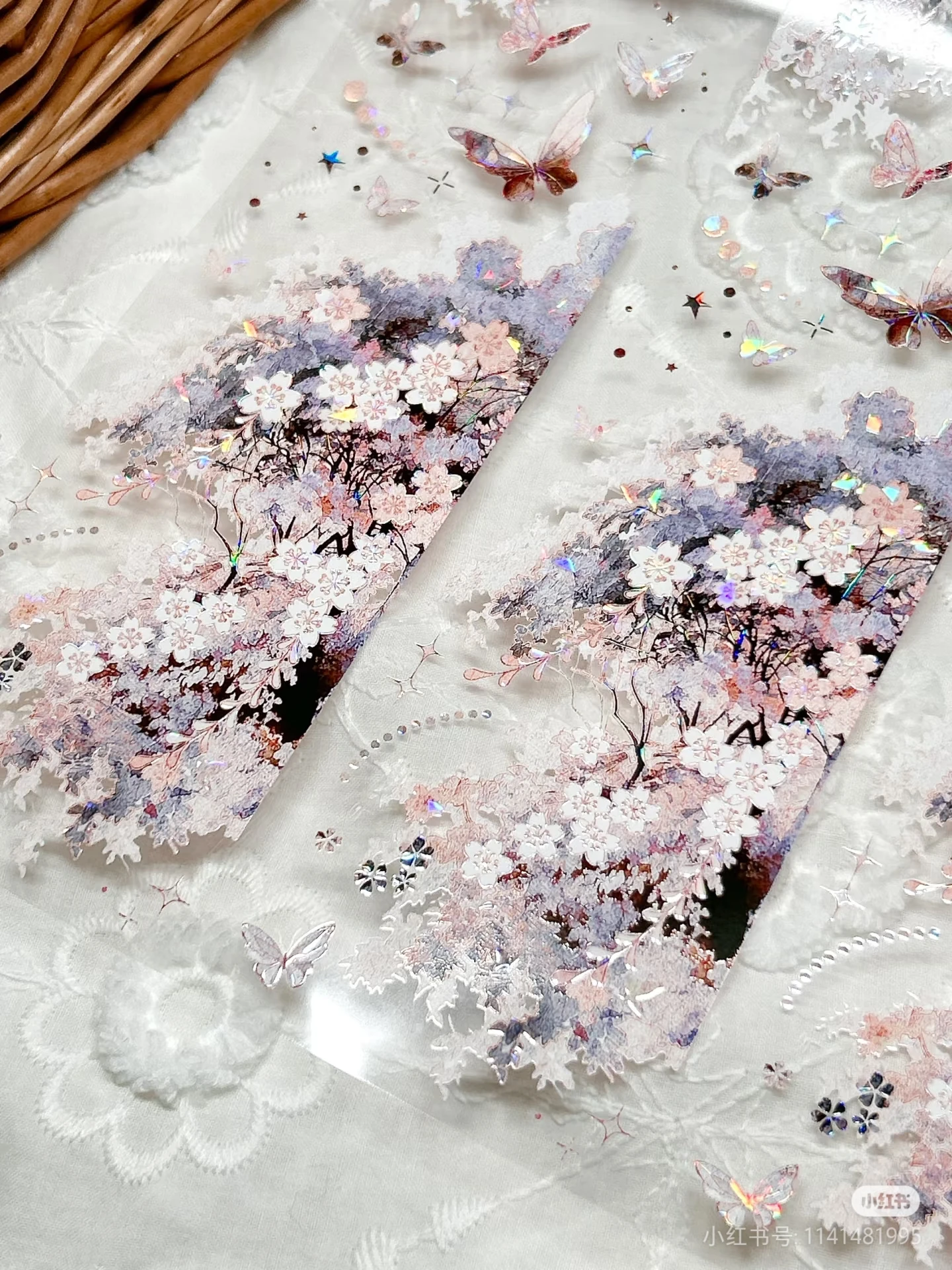 5M Menu Planner Fendai Evening Sakura Shell Shiny Green Pet Washi Tape Journal Badge